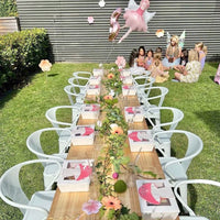 Load image into Gallery viewer, Add on: Luxe Kids Table and Chairs for 12 - Natural Table Tops