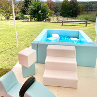 Load image into Gallery viewer, Square Ball Pit (Medium) Blue and White