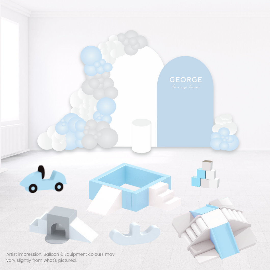 Boujee Party & Play Package - Blue, Grey & White