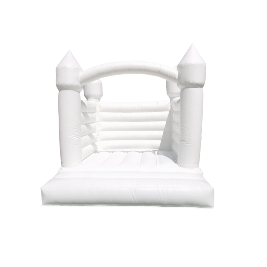 white mini bounce castle