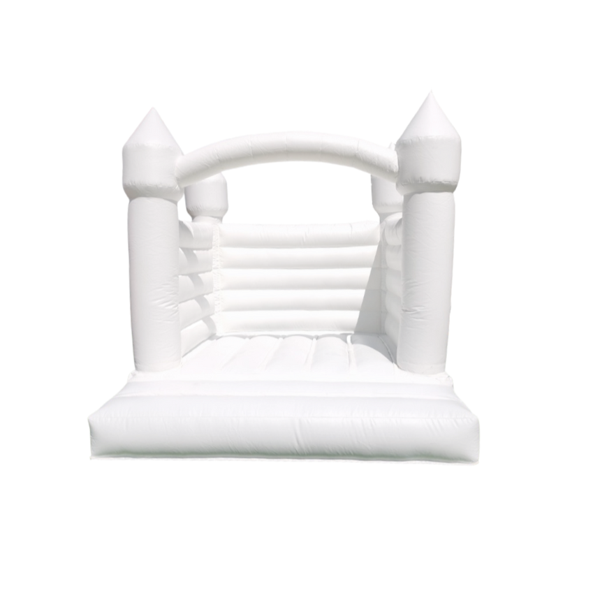 white mini bounce castle