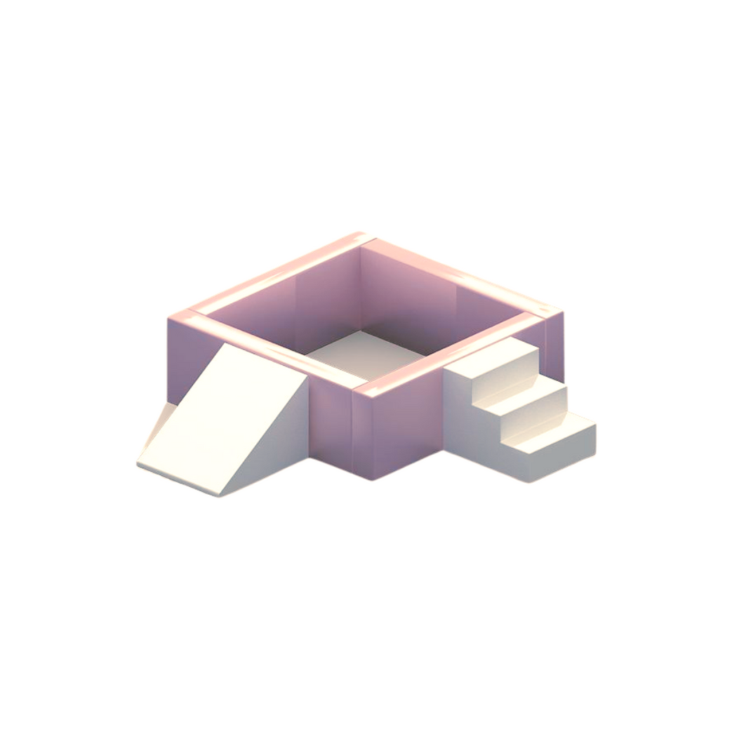 Square Ball Pit (Medium) Rose Candy Pink
