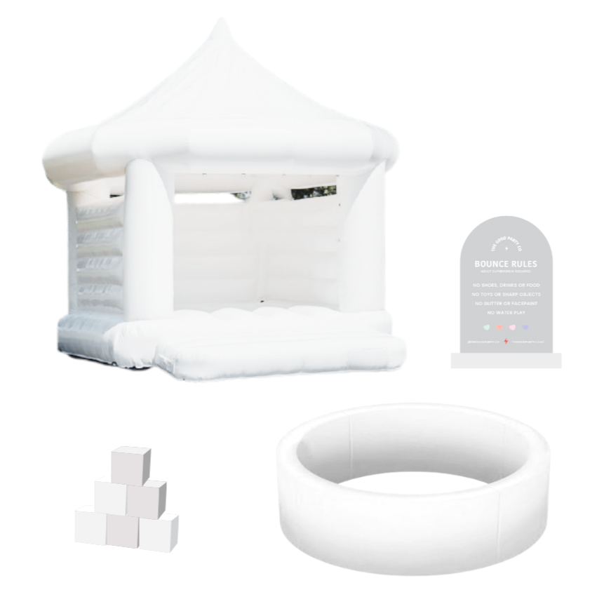 junior bounce and play set white