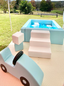 Square Ball Pit (Medium) Blue and White