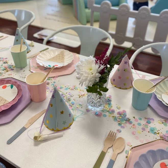 Luxe Kids Table and Chairs for 12 - White Table Tops
