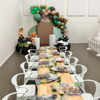 Load image into Gallery viewer, Add on: Luxe Kids Table and Chairs for 12 - Natural Table Tops
