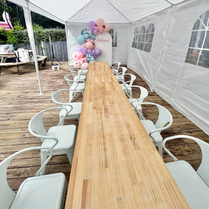 Add on: Luxe Kids Table and Chairs for 12 - Natural Table Tops
