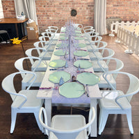 Load image into Gallery viewer, Add on: Luxe Kids Table and Chairs for 12 - White Table Tops
